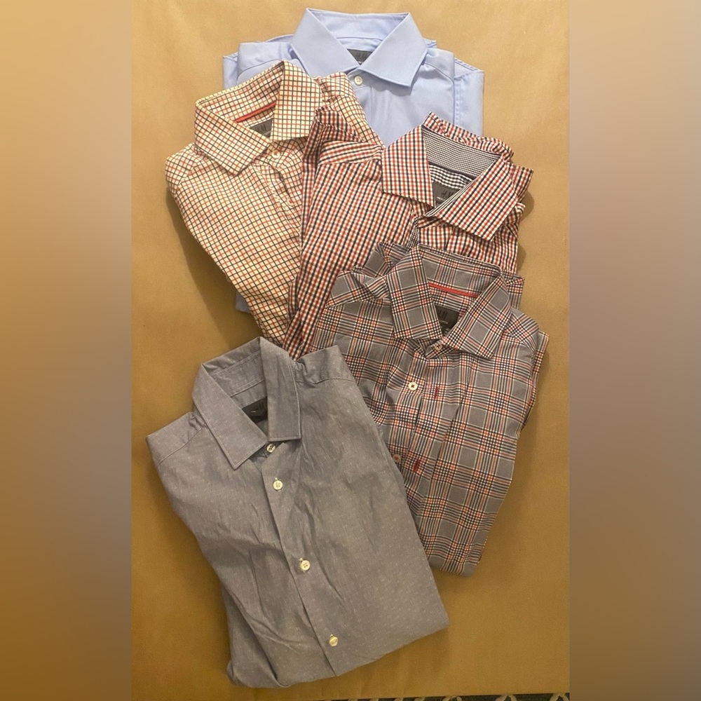 Lot of 5 H&M Premium Cotton Collard shirts